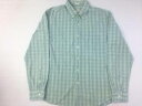 美品■J.CREW コットンチェックシャツ 薄緑 MENS L