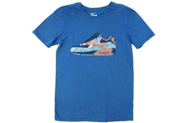 美品!■NIKE ナイキ エアマックスプリントTシャツ ブルー/S AIR MAX