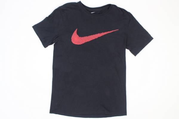 美品■NIKE ナイキププリントTシャツ（M）ブラック黒