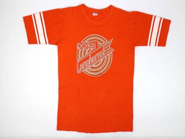 70s!■champion フットボールTシャツ バータグ後期 レッドよりオレンジ/XL チャンピオン