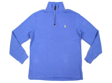 POLO RALPH LAUREN■ハーフジップスウェット ライトブルー/S ラルフローレン