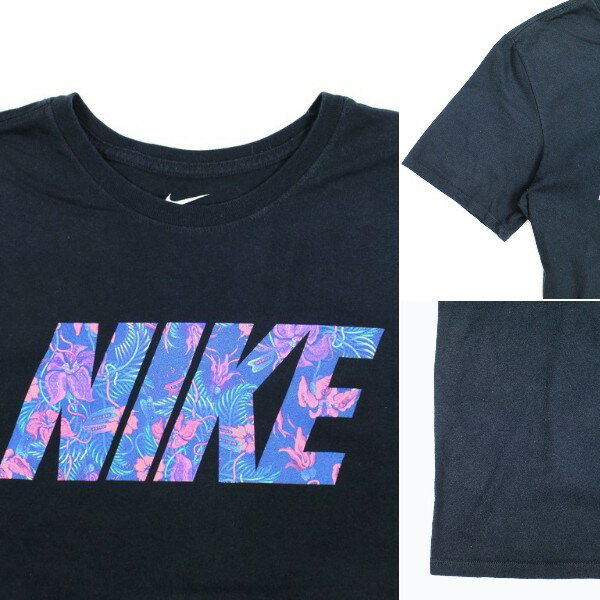 00'S NIKE ナイキプ プリントTシャツ(M)黒