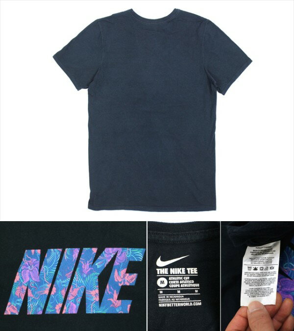 00'S NIKE ナイキプ プリントTシャツ(M)黒