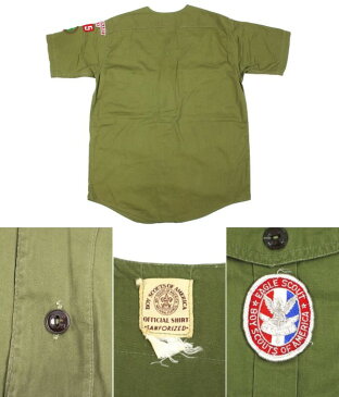 Boy Scouts of AmericaI■ボーイスカウトノーカラーシャツ オリーブ/L程度 古着