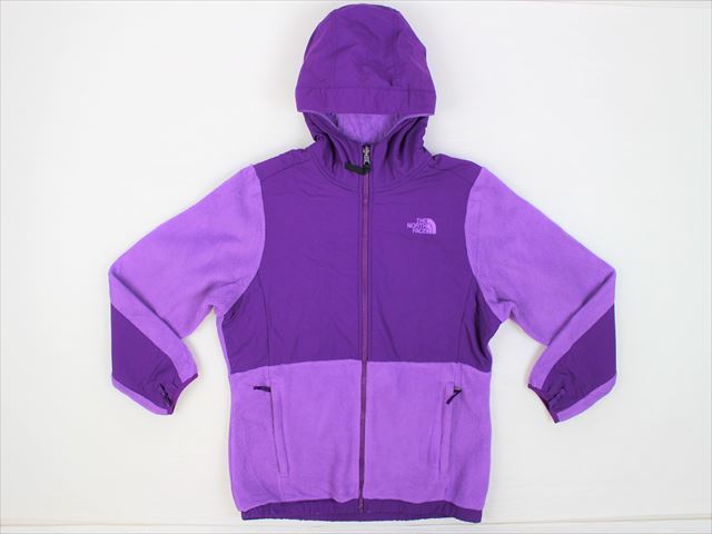 11年製 THE NORTH FACE ノースフェイス デナリフーディー(ガールズ XL レディースS程)パープル POLARTEC ポーラーテック