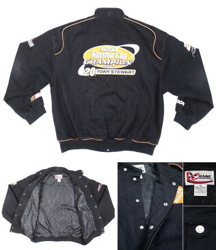 CHASE AUTHENTICS NASCAR Winston Cup 2002 チェイス ナスカー トニー・スチュワート レーシングジャケット(XL)ブラック
