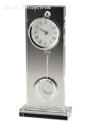名入れ彫刻　名入れ時計グラスワークスナルミ　GLASS WORKS NARUMI(鳴海製陶)　ウィンドウ　ペンドラムクロック卓上時計 置時計 デスククロック
