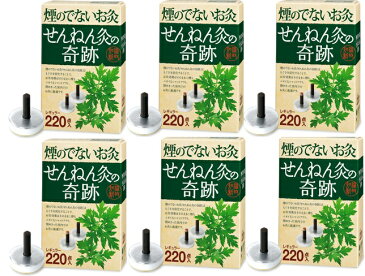 【ポイント20倍 送料無料 6箱セット】 セネファ 煙のでないお灸 せんねん灸の奇跡 レギュラー 徳用 220点箱入り×6箱セット