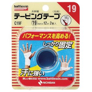 ニチバン バトルウィン テーピングテープ C-19F 19mm×12M 2ロール入り ニチバン バトルウィン テーピングテープ C-19F 19mm×12M 2ロール入り