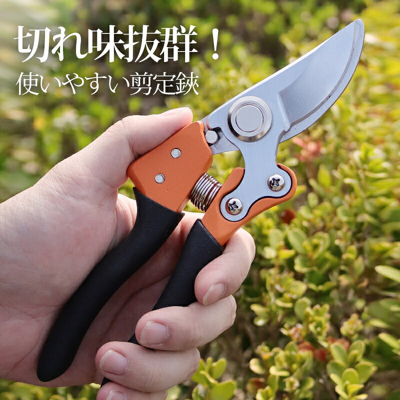 握りやすい 錆びにくい フッ素コーティング 剪定バサミ 剪定鋏 せんていばさみ 枝きりばさみ 剪定はさみ 枝切りバサミ 剪定用具 太い枝 ガーデニング 園芸 庭木 高級 プロ
