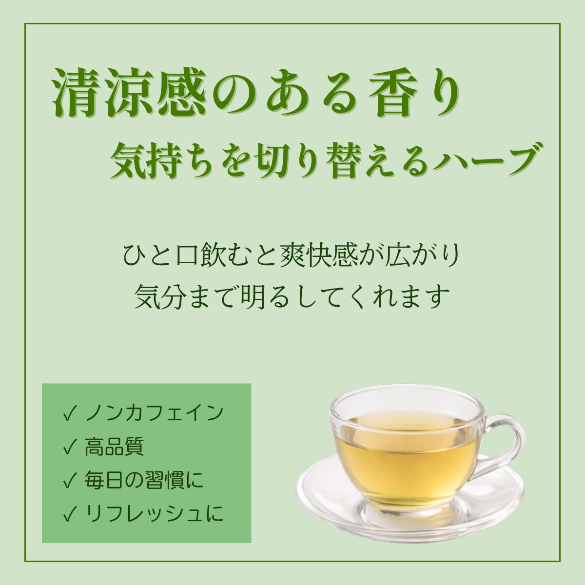 VALOREバルーレ楽天市場店のハーブティー　【ペパーミント】ペパーミントティー 爽やかハーブ すっきり茶 peppermint リフレッシュ お茶 気分転換 食後 すっきりハーブ ノンカフェイン 香り 飲みやすい ハーブティー 夏 眠気 胃もたれ 初心者 スポーツ ミントティー アイスティー お試しサイズ 少量｜アングル2