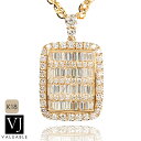 ダイヤモンド ペンダントトップ ドッグタグ メンズ ペンダント VJ 【 ブイジェイ 】 18金 ネックレス 18k ダブル クラッシュ ダイヤ アーリヤ※ペン...