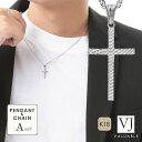 VJ 【 ブイジェイ 】 18金 ネックレス 18k メンズ レディース ホワイト 「 インビジブル ブリリアント ゴールド クロス ペンダント 」 ダブルロロ...