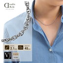【 ファッション誌 掲載 】 プラチナ 18金 メンズ ホワイトゴールド ネックレス 18k レディース ダブル ロロ オーバルカット チェーン 2.1mm幅 ...