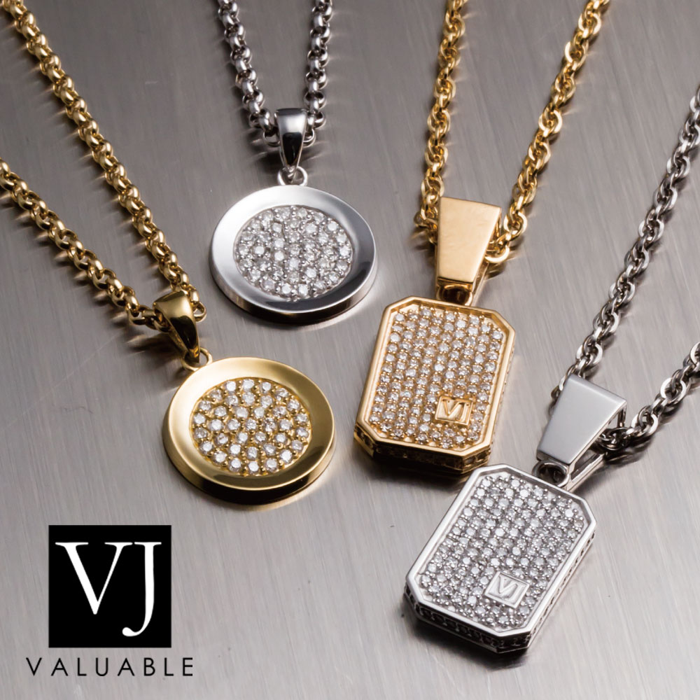 VALUABLE 楽天市場店の【 ファッション誌 掲載 】 VJ 【 ブイジェイ 】 K18 ホワイトゴールド ペンダントトップ メンズ レディース クラッシュド ダイヤモンド コイン ※ペンダントのみ 【 18金 18k ネックレス 硬貨 メダル ダイヤ メダリオン ブランド 男女兼用 チャーム 】｜アングル3