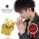 VJ 18金 ピアス メンズ フープ 18k イエローゴールド「Byzantine ビザンチン 中折れ ピアス」 ※1個販売（片耳）