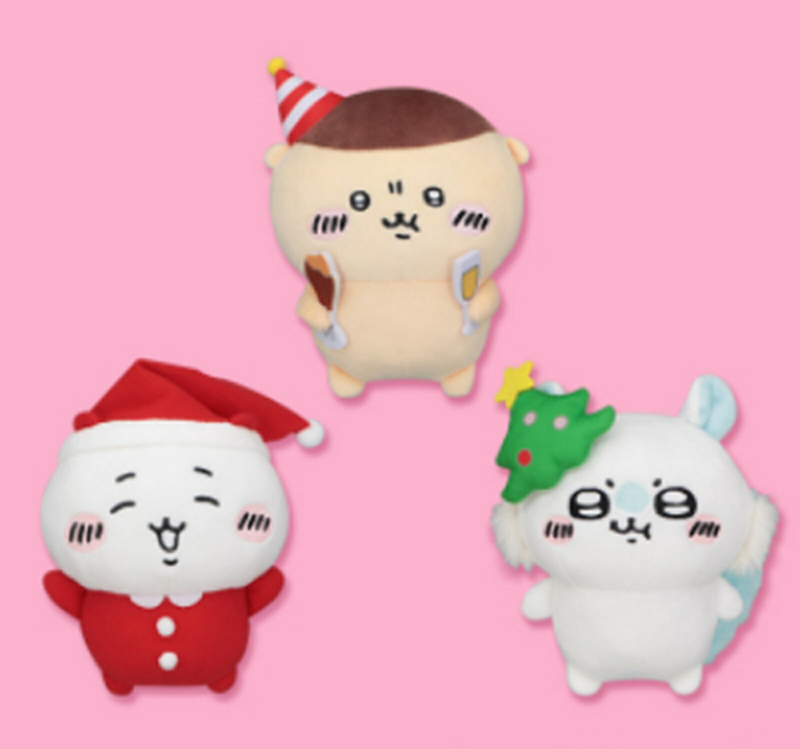 予約 ちいかわ メリクリぬいぐるみ? ちいかわ・くりまんじゅう・モモンガ 3種セット ※11月21日発売予定のサムネイル