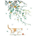 ウォールステッカー 動物 木 猫 ねこ ネコ おしゃれ 蝶 花 植物 蝶 北欧 カフェ モダン かわいい シール 壁紙 インテリア 雑貨 cat 玄関 トイレ キッチン 三毛猫 毛糸 子猫 用 影 枝 葉 そよ風 和室 和式 癒し 窓 和風 風鈴 夏 綺麗な色 猫カフェ クリニック 玄関 書斎 廊下