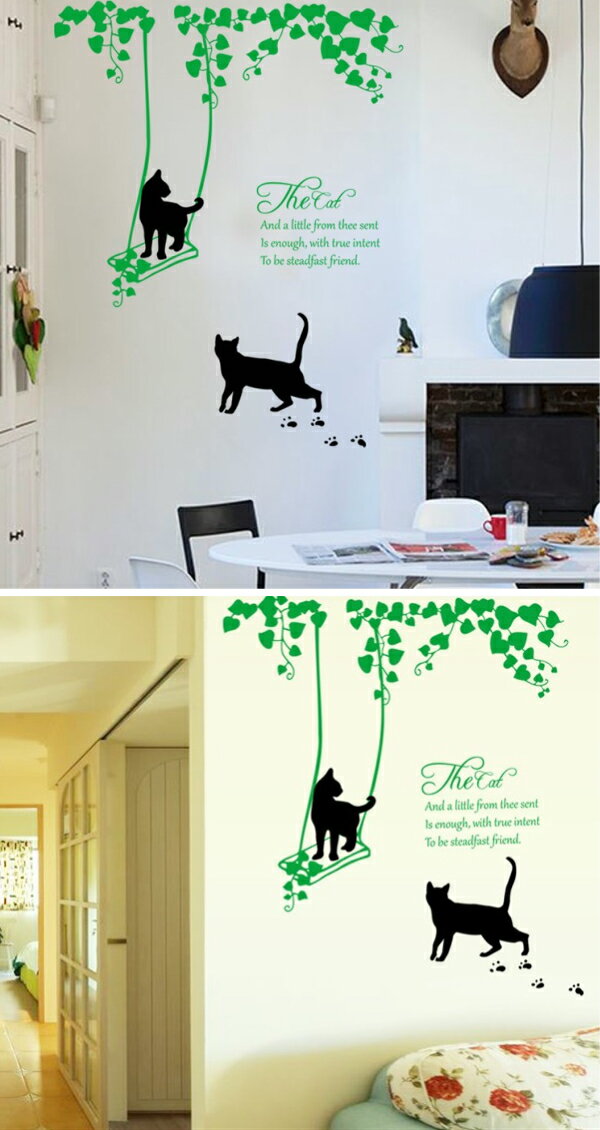 おしゃれなウォールステッカー 猫 動物 ねこ 壁 クロス 壁紙 ウォールシール 壁紙ステッカー 賃貸 Diy インスタグラム はがせる 壁紙シール 子供部屋 インテリア リビング トイレ ウォールステッカー ネコ おしゃれ 黒猫 北欧 ステッカー 木 ぺット アルファベット