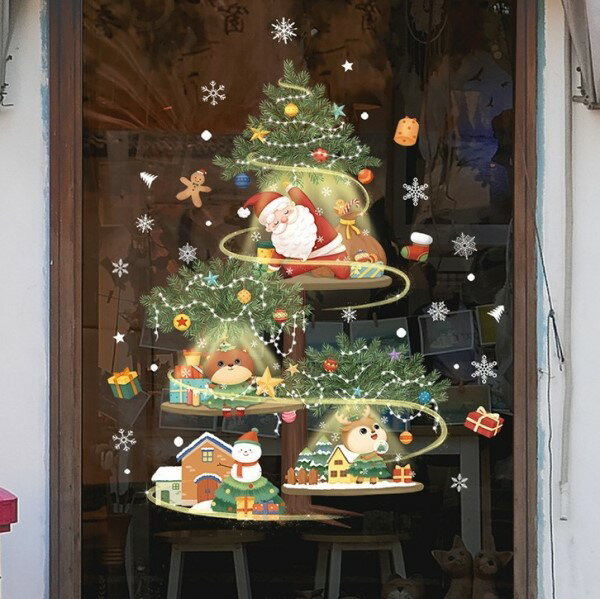 樂天商城 - ウォールステッカー クリスマス サンタ クリスマスツリー おしゃれ 白 赤 ウィンドウ 窓 トナカイ サンタクロース ステッカー 冬 北欧 小さい はがせる 飾り かざり 星 雪 壁紙 雪だるま 雪ダルマ ボール ミニサイズ 雪の結晶 緑 鹿 かわいい 玄関 ドア 出入口 扉 店舗