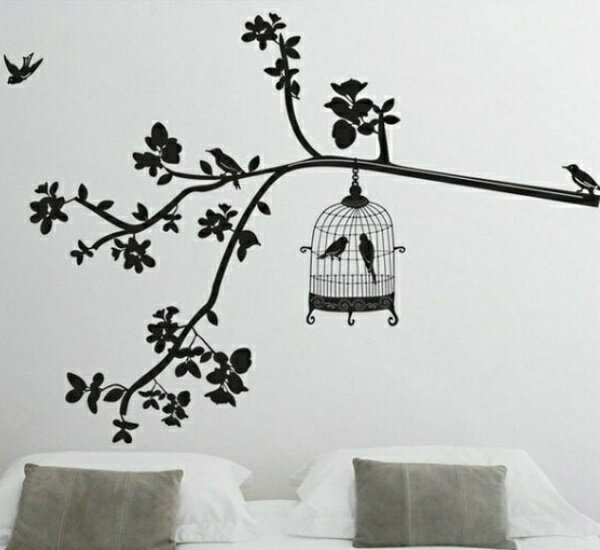 ウォールステッカー 木 花 植物 おしゃれ モノトーン 鳥 はがせる カフェ モダン 大きな木 木と鳥かご トイレ アジアン シール モノクロ 壁紙 木と鳥 賃貸 団地 和風 風景 和室 葉 アパート 寝室 かっこいい 黒 ウオールステッカー 動物 鳥かご 和柄 ガラス 階段 玄関