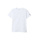 Champion チャンピオン Tシャツ ショートスリーブポケット 半袖Tシャツ メンズ レディース CW-X336 010 ホワイト めんず mens れでぃーす ladies スポーツ すぽーつ ショートスリーブTシャツ てぃーしゃつ ワンポイント ベーシック ランニング 送料無料 ポイント消化