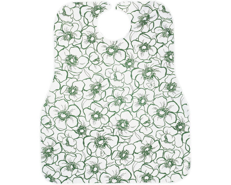 食事用防水エプロン / 400 花柄グリーン 1枚