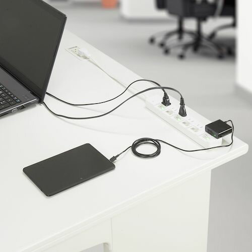 YAZAWA　雷ガード付6個口節電タップ2mホワイト　1個 (H8KS662WH)