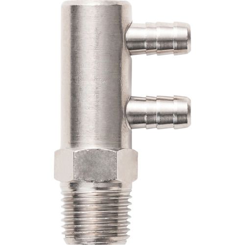 【期間限定!対象商品P2〜20倍】 潤工社　ハンディタッチ継手　2連エルボ　4×2．5mm　　PT1／8　1個 (BLD4X2.52PT18BSN)