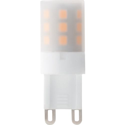 特長:●25W相当のLEDランプです。 仕様:●明るさ(lm)：270●光源色：電球色●外径(mm)：16.2●全長(mm)：45●消費電力(W)：2.8●口金：G9●相当電球(W形)：25●定格寿命(時間)：25000●色温度(K)：3000●本体色：フロスト●演色性：Ra80●電圧(V)：100●電源(V)：100●配光角度：180●消費電力(W)100V：2.8 仕様2:●電源：AC100V●定格寿命：約2.5万時間 材質／仕上:●樹脂等 注意:●密閉・調光・断熱材施工器具使用不可特長:●25W相当のLEDランプです。 仕様:●明るさ(lm)：270●光源色：電球色●外径(mm)：16.2●全長(mm)：45●消費電力(W)：2.8●口金：G9●相当電球(W形)：25●定格寿命(時間)：25000●色温度(K)：3000●本体色：フロスト●演色性：Ra80●電圧(V)：100●電源(V)：100●配光角度：180●消費電力(W)100V：2.8 仕様2:●電源：AC100V●定格寿命：約2.5万時間 材質／仕上:●樹脂等 注意:●密閉・調光・断熱材施工器具使用不可