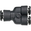 潤工社 ワンタッチ継手Mシリーズ 異径ユニオンY 6mm−4mm 1個 (PYAM64PM)