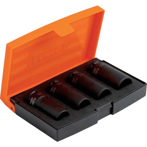 BAHCO　1／2”　ディープインパクトソケットセット4PCS（17／19／22／24mm）　1S (K7806MS4)