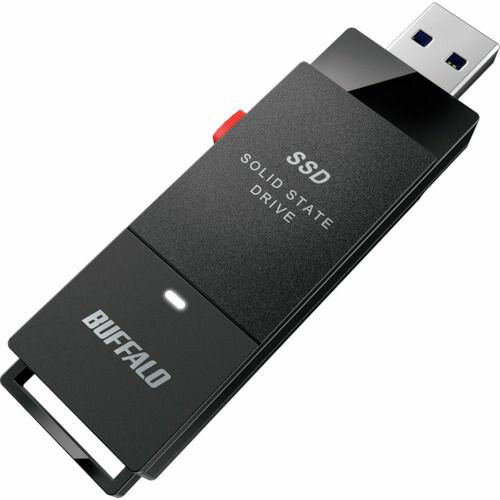 BUFFALO　PC対応　USB3．2（Gen2）　TV録画　スティック型SSD　2TB　ブラック　Type−C付属　1個 (SSDSCT2.0U3BA)