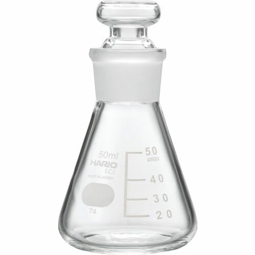 HARIO 共栓三角フラスコ50ml（TS22） 1個 (TSF50SCI)