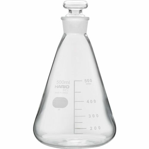 HARIO　共栓三角フラスコ500ml（TS27）　1個 (TSF500SCI)
