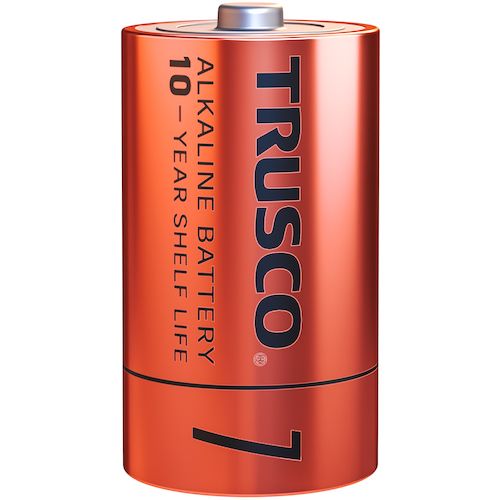 福祉用具のバリューケアの【期間限定!対象商品P2〜20倍】 TRUSCO　アルカリ乾電池　10年　単1　（2本入）　1Pk (TLR20GPL2S)｜アングル2