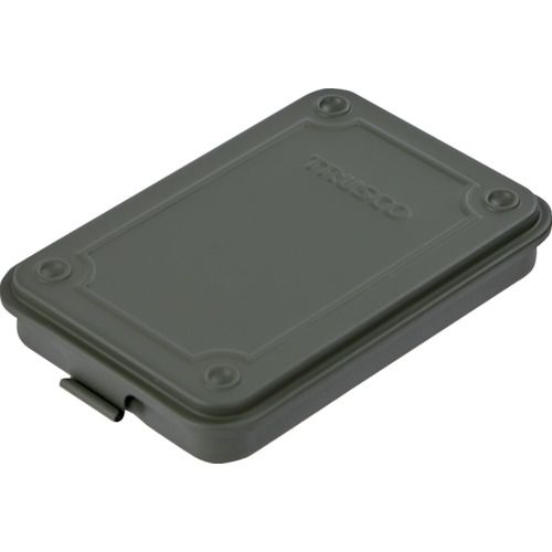 特長:●ハードな使用に耐える頑丈なプレス一体型です。●片開き構造です。●四隅に横滑り防止用凹凸が付いており積み重ねに便利です。 仕様:●色：つや消しOD●外形寸法(mm)間口：154●外形寸法(mm)奥行：105●外形寸法(mm)高さ：29.0●有効内寸(mm)間口：137●有効内寸(mm)奥行：88●有効内寸(mm)高さ：19●南京錠(別売)：取付不可●フック：なし●横滑り防止溝：あり 仕様2:●中皿なし●短辺片開き 材質／仕上:●本体：スチール 注意:●中皿はついていません。特長:●ハードな使用に耐える頑丈なプレス一体型です。●片開き構造です。●四隅に横滑り防止用凹凸が付いており積み重ねに便利です。 仕様:●色：つや消しOD●外形寸法(mm)間口：154●外形寸法(mm)奥行：105●外形寸法(mm)高さ：29.0●有効内寸(mm)間口：137●有効内寸(mm)奥行：88●有効内寸(mm)高さ：19●南京錠(別売)：取付不可●フック：なし●横滑り防止溝：あり 仕様2:●中皿なし●短辺片開き 材質／仕上:●本体：スチール 注意:●中皿はついていません。
