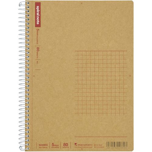 maruman　B6　スパイラルノート　方眼罫80枚　1冊 (N248ES)
