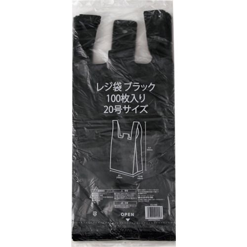 【SS限定 38万商品以上10%OFF】 IRL　レジ袋　ブラック　No．20　100枚入　1袋 (VCJ20B)