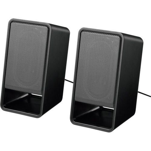 BUFFALO PC用スピーカー USB電源ヘッドホン出力対応 ブラック 1個 (BSSP300UBK)