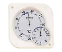 シュクレmidi温・湿度計 76×75×13mm 35g(ブリスター) クリアホワイト TM-5601 1個
