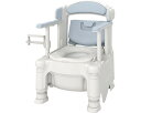 安寿 ポータブルトイレ FX-30 らくゾウくん 標準便座・快適脱臭 / 532-963 ミストブルー 1台(4)