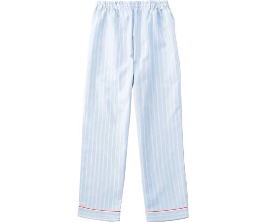 患者衣(スラックス・男女兼用) ブルー×ブラウン L 286-98 L 1枚