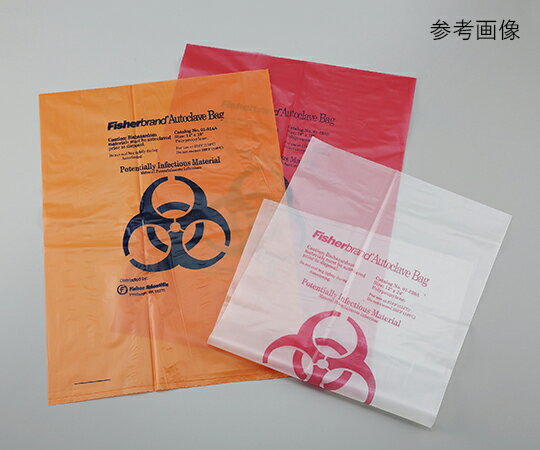 バイオハザードオートクレーブバッグ 赤 360×480×0．05mm 01-828B 1箱(200枚入)