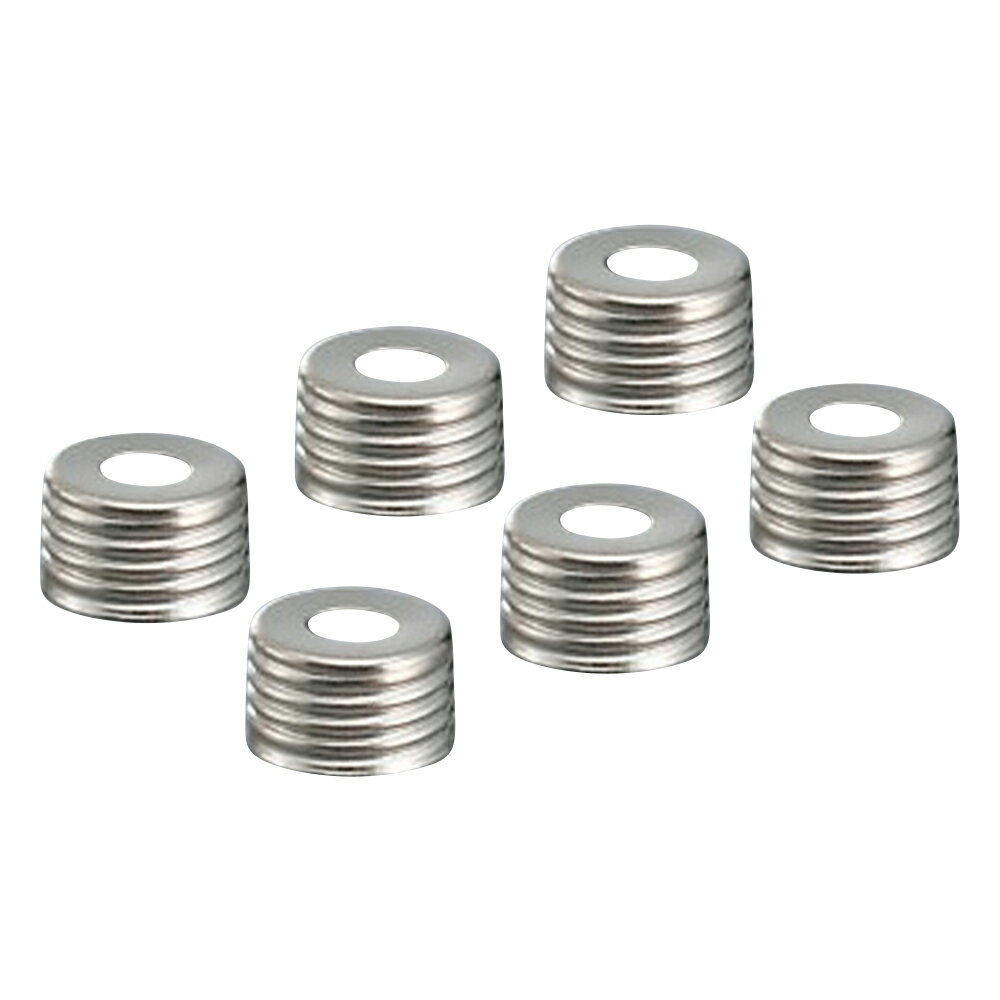 入数：1袋（100個入） 材質：キャップ／スチール、セプタム／シリコンゴム（白）・PTFE（赤） キャップサイズ：φ18mm 適用：アジレント・パーキンエルマー・島津 ※サンプルをご用意しております。入数：1袋（100個入） 材質：キャップ...