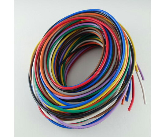 【期間限定!対象商品P2〜20倍】 UL1007AWG22電線（2m×10色入り）　UL1007AWG22-2X10 1袋