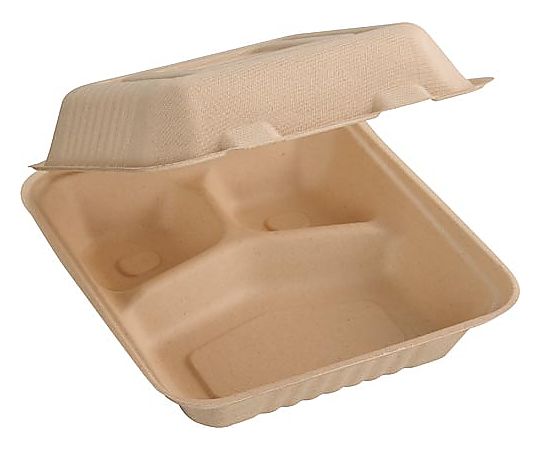 麦わらパルプを使い環境に配慮した、紙製のモールドフードパック。三つ仕切りでセパレートして盛り付けられる。 寸法：約215×202×高さ（フタを閉じた状態）70mm カラー：未晒し 質量：約38g 容量：約800ml 材質：麦わらパルプ 生産国：中国 単位（入数）：1パック（25枚入） コード番号：46996244麦わらパルプを使い環境に配慮した、紙製のモールドフードパック。三つ仕切りでセパレートして盛り付けられる。 寸法：約215×202×高さ（フタを閉じた状態）70mm カラー：未晒し 質量：約38g 容量：約800ml 材質：麦わらパルプ 生産国：中国 単位（入数）：1パック（25枚入） コード番号：46996244
