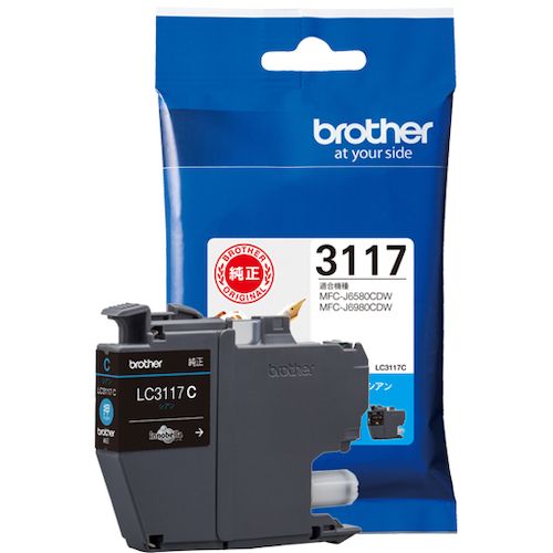 【SS限定 38万商品以上10%OFF】 brother　インクカートリッジ　LC3117　シアン　1個 (LC3117C)