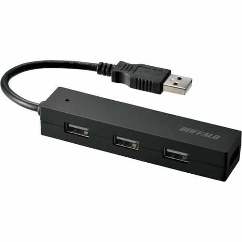 BUFFALO　USB2．0　バスパワー　4ポート　ハブ　ブラック　1個 (BSH4U050U2BK)