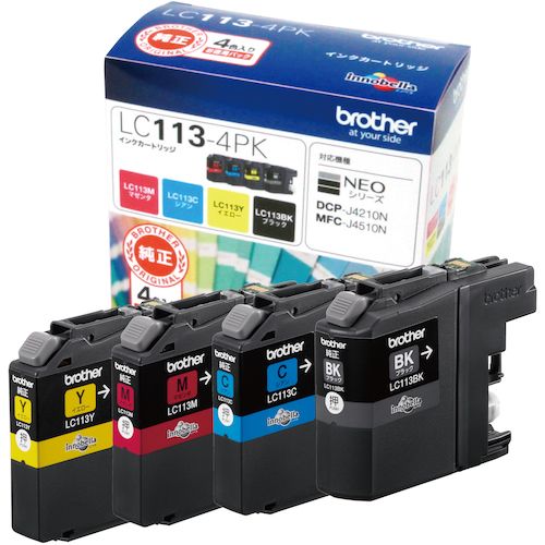 brother インクカートリッジ LC113−4PK 4色パック 1Pk (LC1134PK) brother インクカートリッジ LC113−4PK 4色パック 1Pk (LC1134PK)